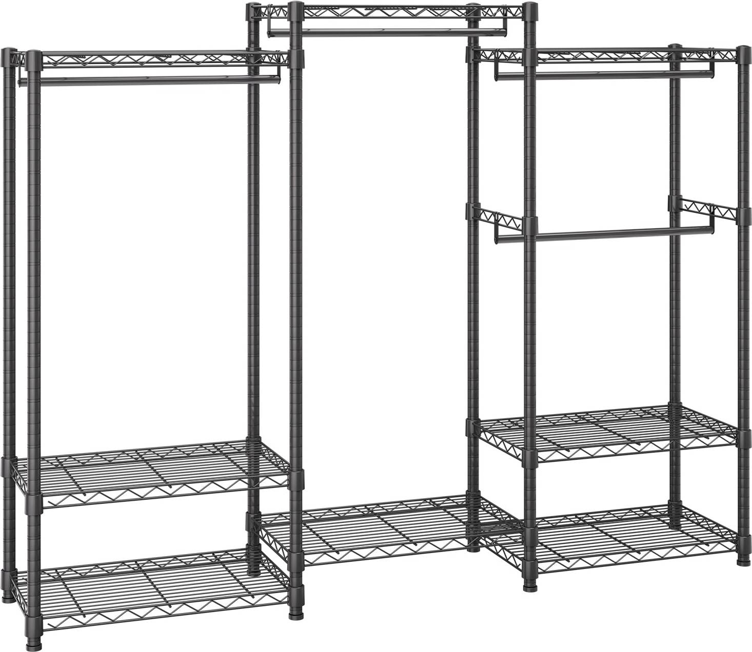 Clothing rack VEVOR Heavy Duty with 4 Hang Rods Clothes Rack