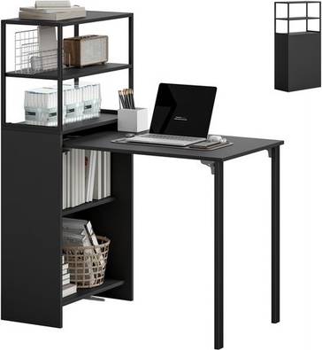 Homcom Foldable Computer Black Writing Desk