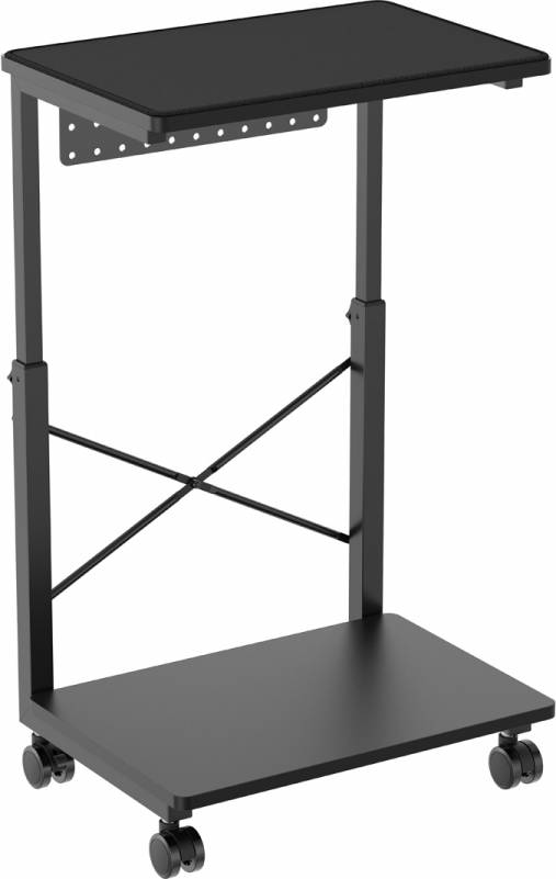 MaxMount Højdejusterbart Rullebord Sort Skrivebord