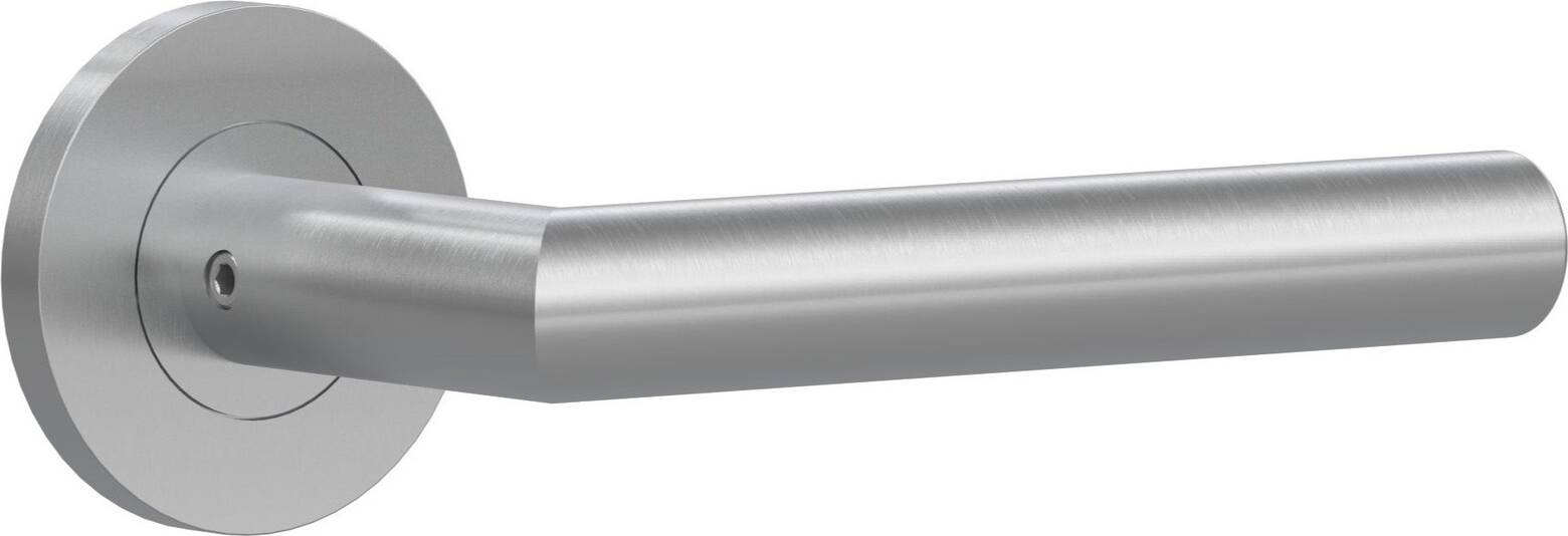 Assa Abloy Deurklinken L90° Tonic-Line Rond Rozet RVS Geborsteld