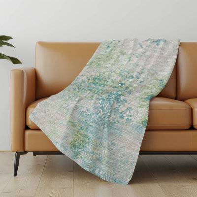Addison Rugs Washable Sherpa Soft Abstract Throw Blanket Blankets