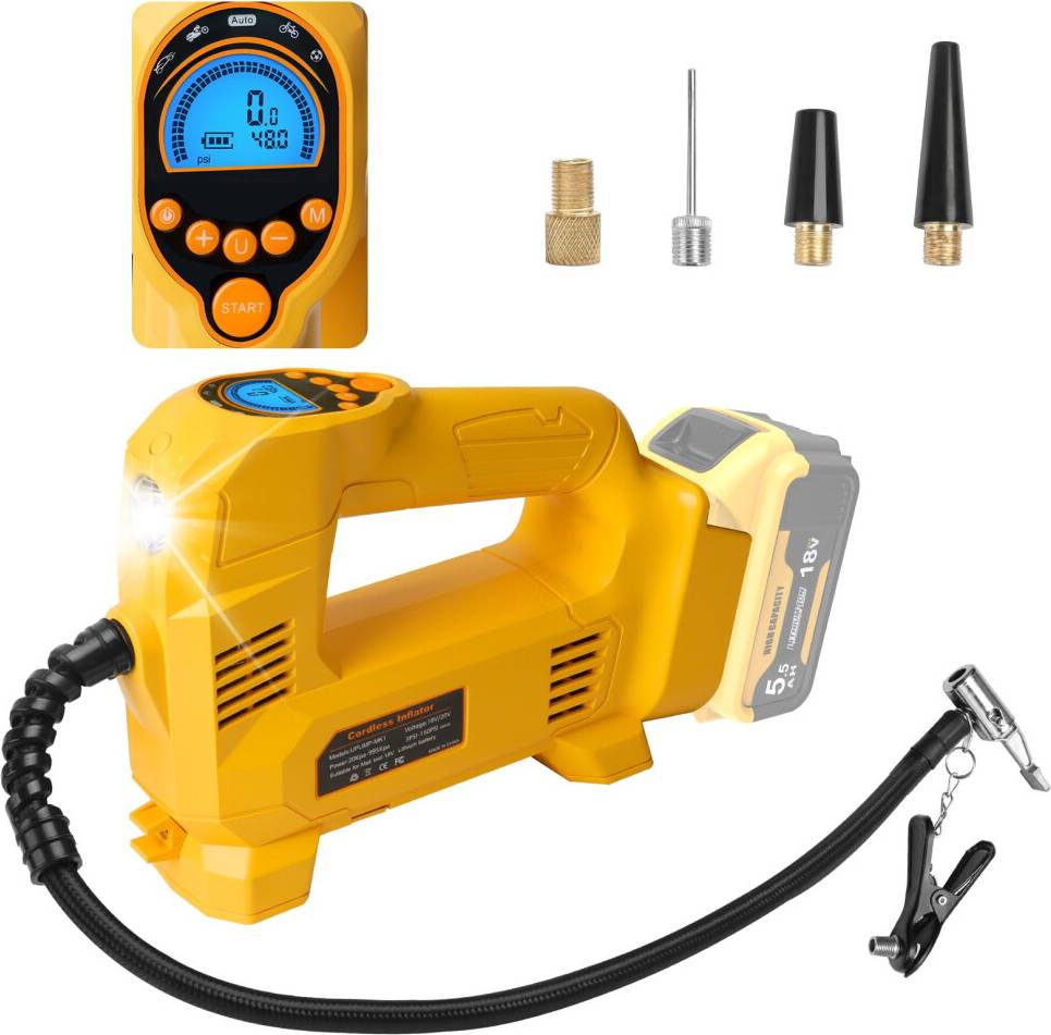 Dewalt led Cordless Tyre Inflator Air Compressor