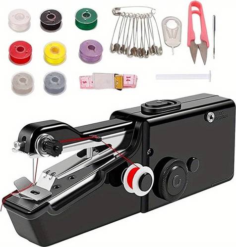 Mini sewing machine Shein Handheld Portable Electric Mini Sewing Machine