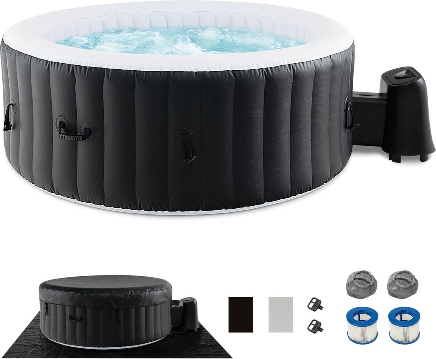 Inflatable spa Costway Inflatable Hot Tub 70 Inches Round SPA Pool