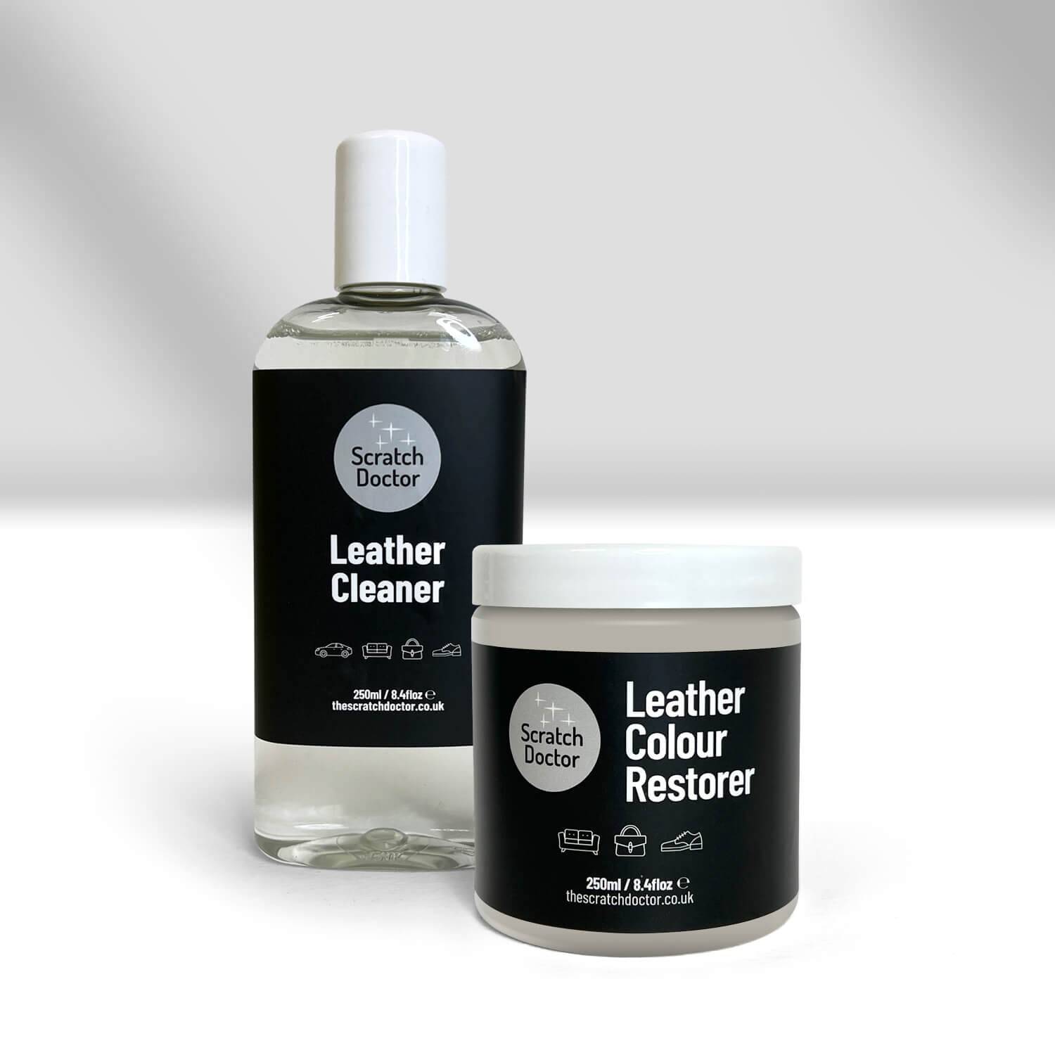 Leather sofa cleaner Ivory Leather Cleaner Colour Restorer Kit