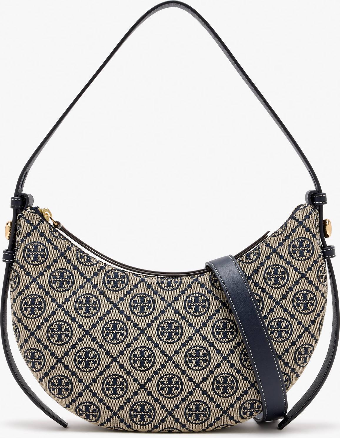 Tory Burch T Monogram Romy Half Moon Bag