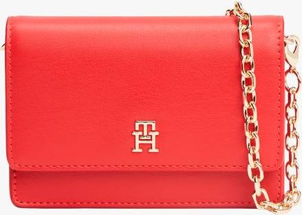 Tommy Hilfiger Icon Card Wallet With Chain - Rouge