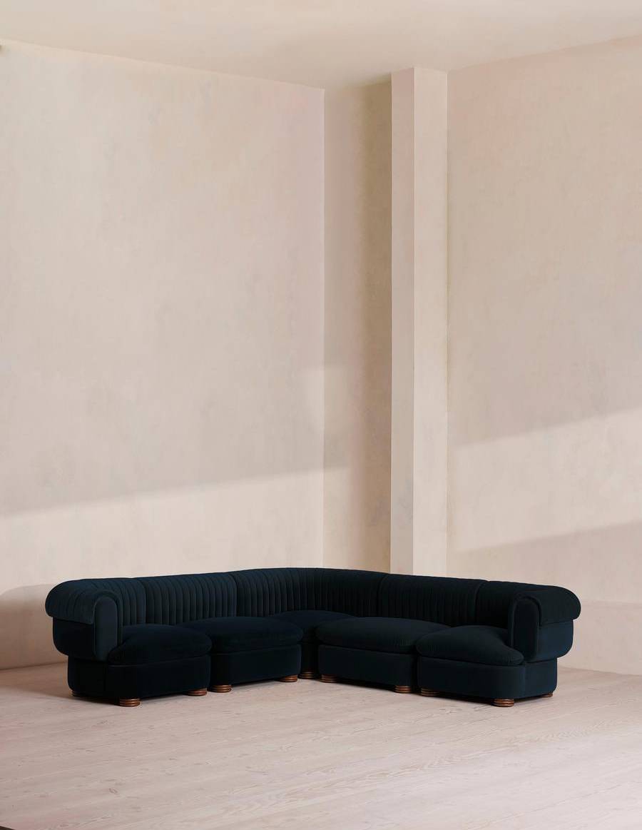 Soho Home Rava Modular Corner Velvet Sofa