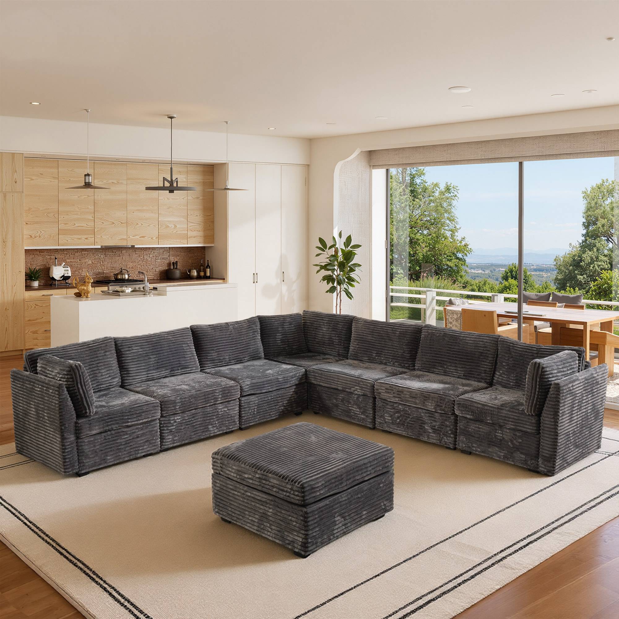 Corner modular sectional sofa Toject 163.4 Inch Modular Sectional Couch Sofa