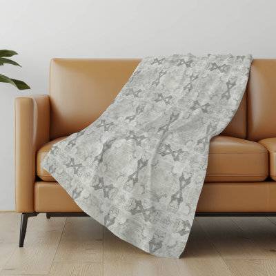 Addison Rugs Machine Washable Sherpa Panel Throw Blanket Ivory Blankets