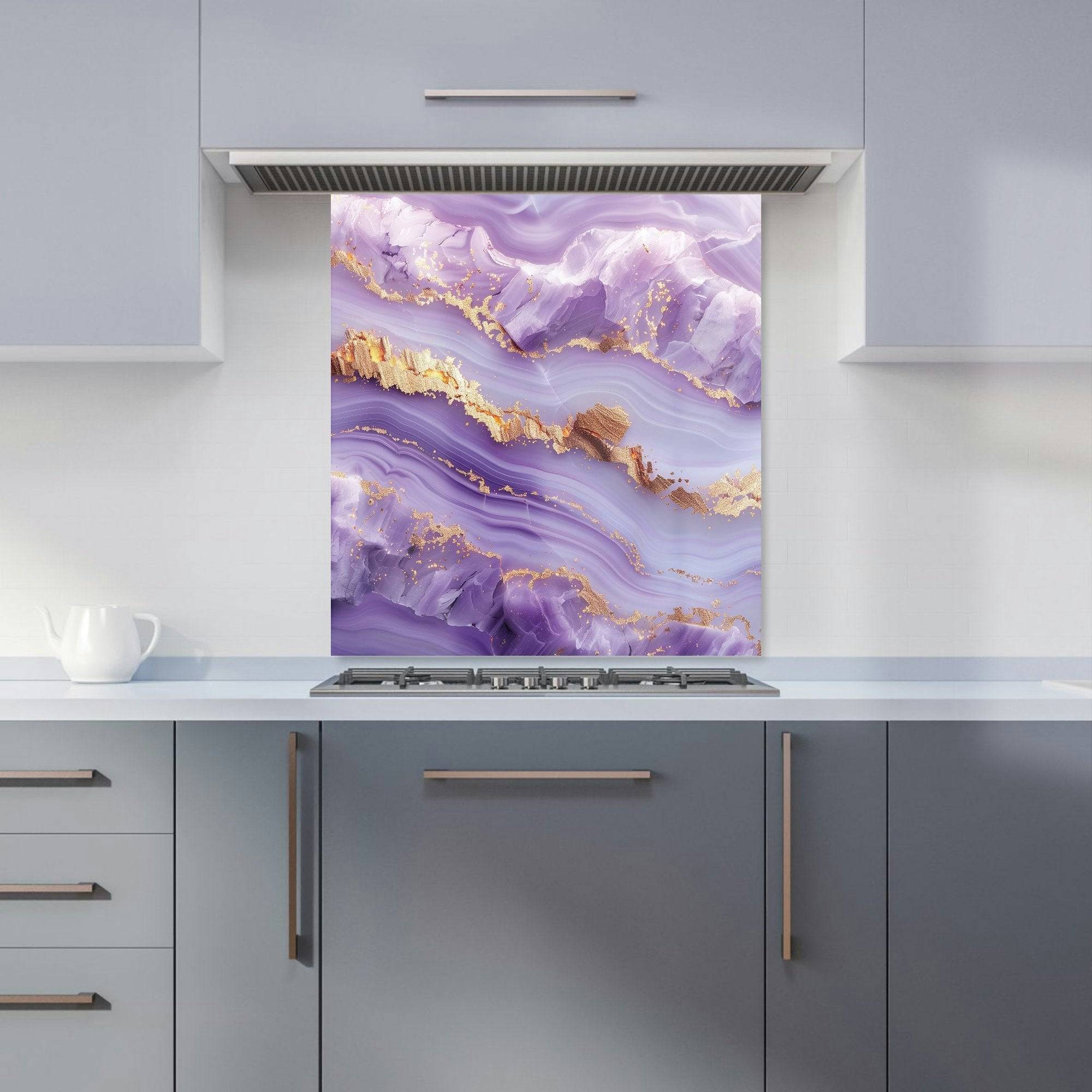 Warren Reed Designer Light Purple Marble Effect Kitchen Splashback W700mm x H750mm Splash Guard