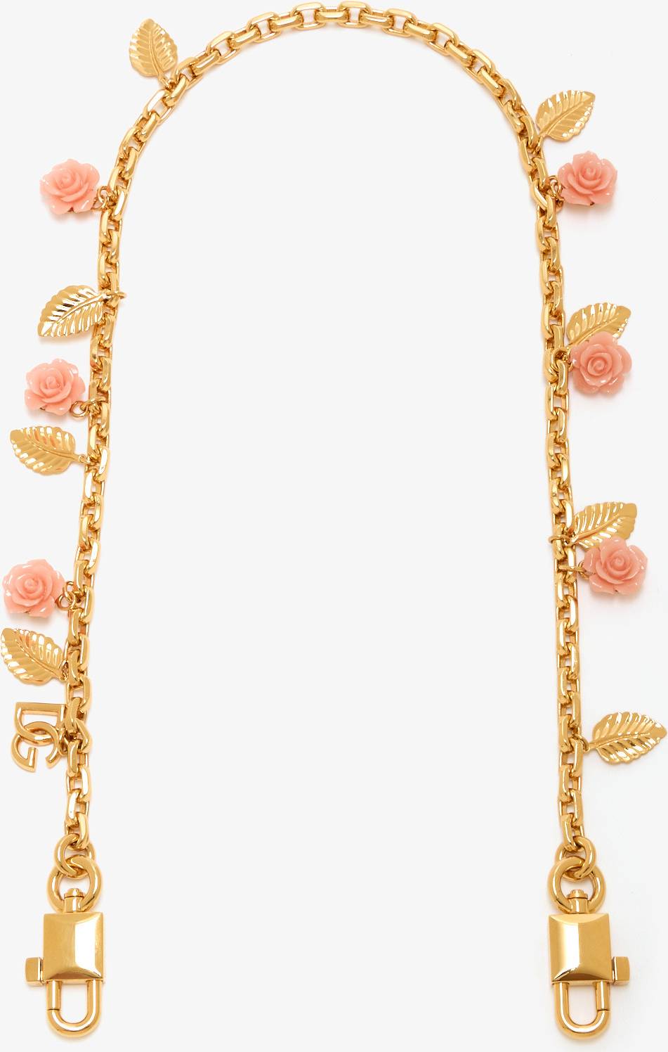 Dolce & Gabbana Metal Shoulder Strap With Roses Multicolor
