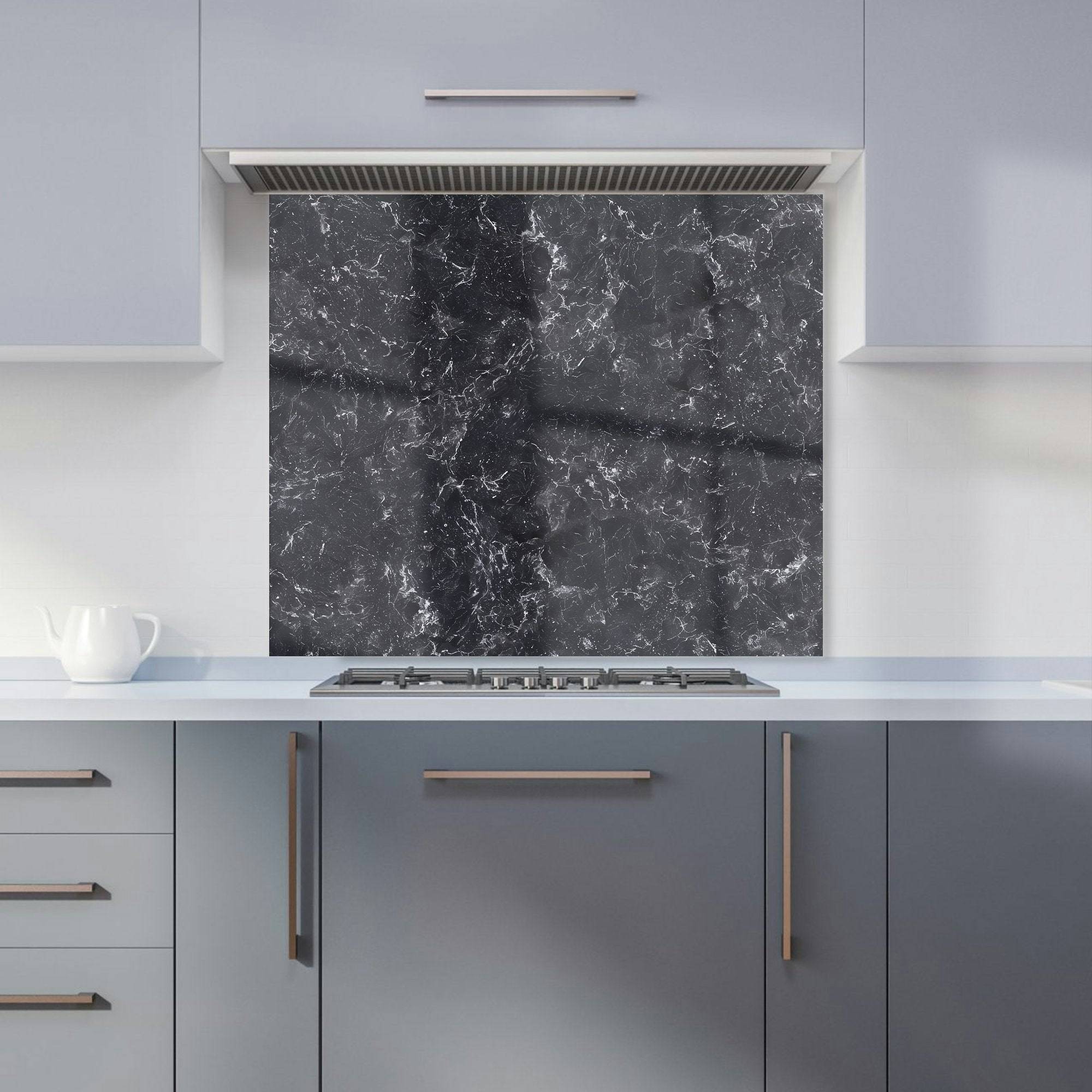 Warren Reed Designer Deep Grey Quartz Effect Kitchen Splashback W900mm x H750mm Splash Guard
