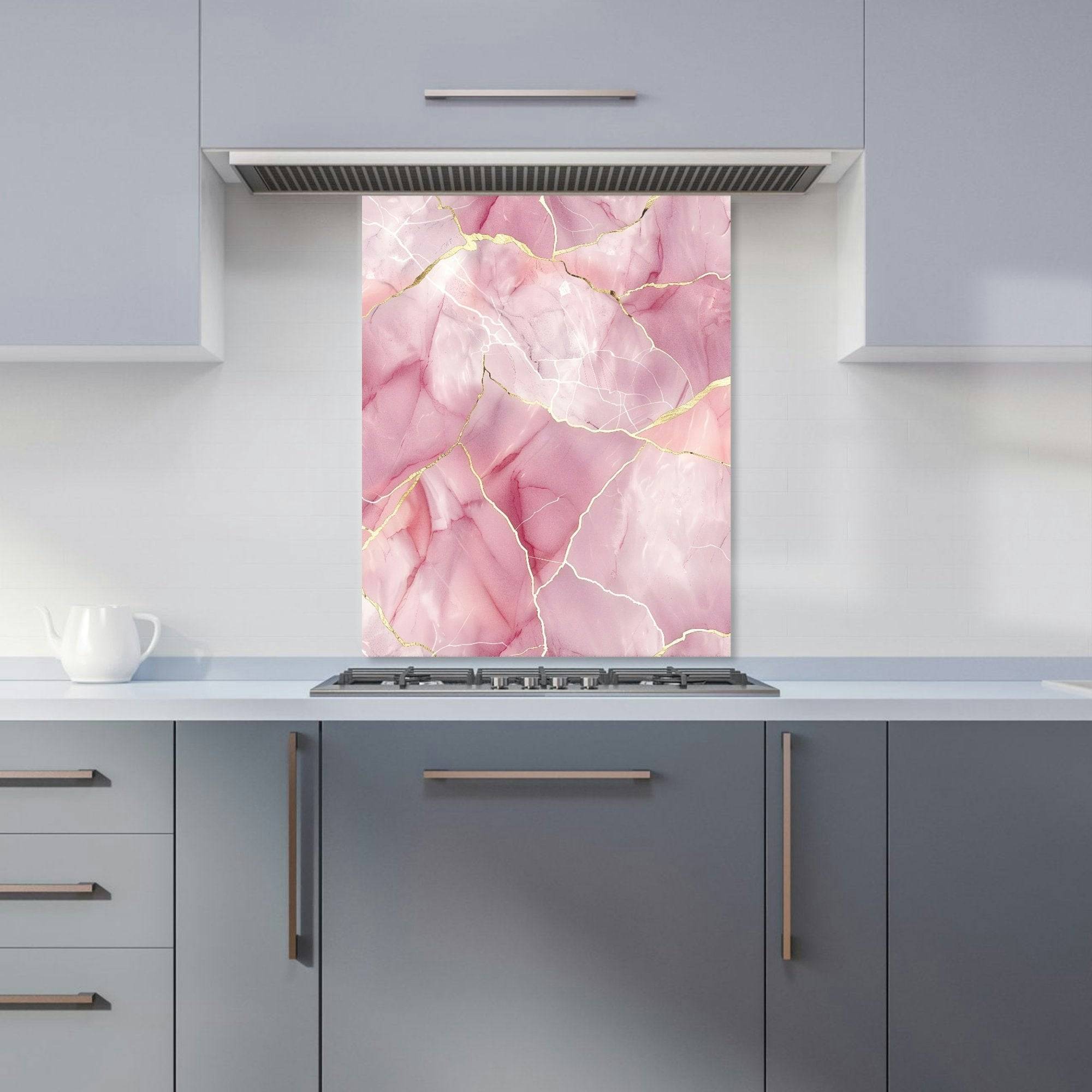 Warren Reed Designer Light Rose Marble Effect Kitchen Splashback W600mm x H750mm Splash Guard