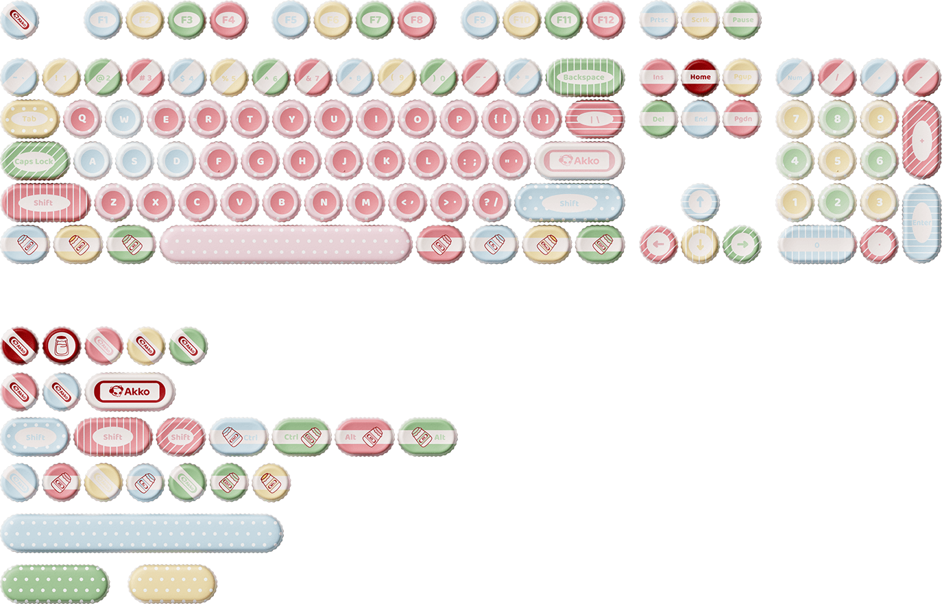 Akko Classic BottleCap Keycaps Set 131-Key