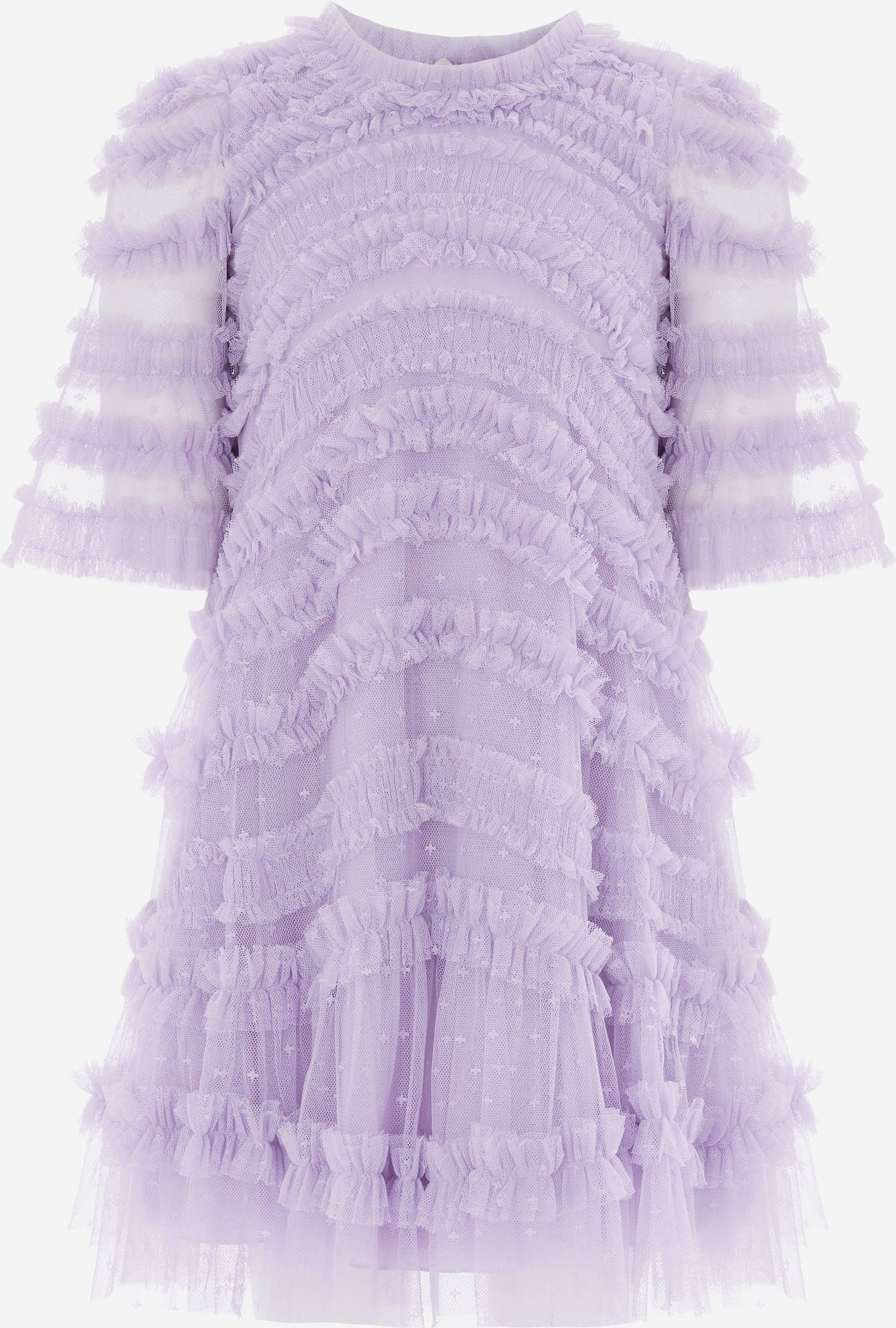 Needle Thread Girls Amara Ruffle Dress - Purple