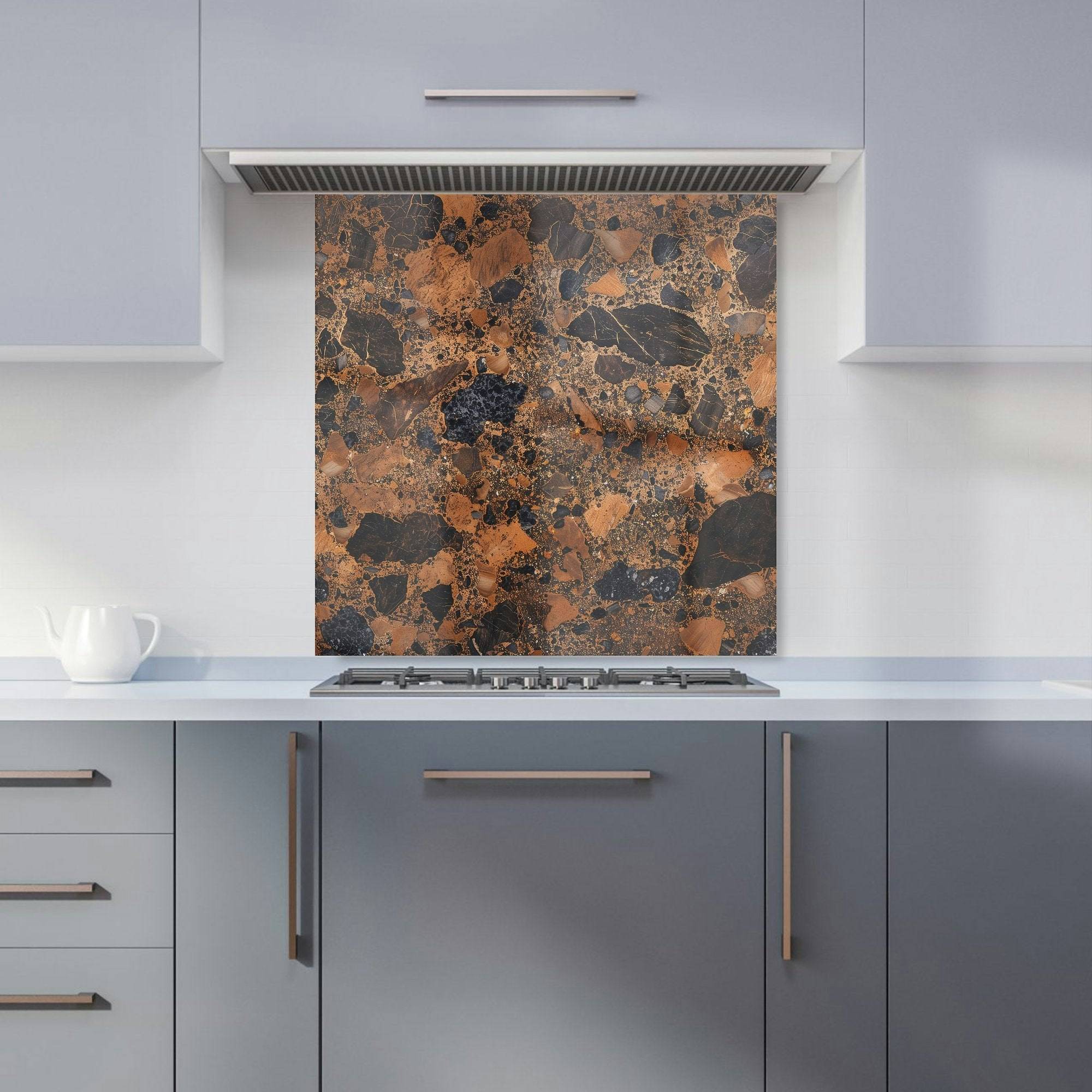 Warren Reed Designer Copper Quartz Effect Kitchen Splashback W600mm x H600mm Splash Guard