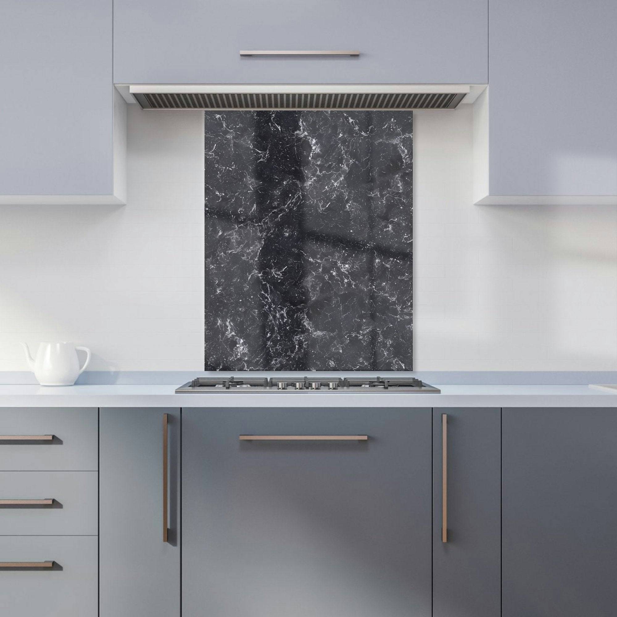 Warren Reed Designer Deep Grey Quartz Effect Kitchen Splashback W600mm x H750mm Splash Guard