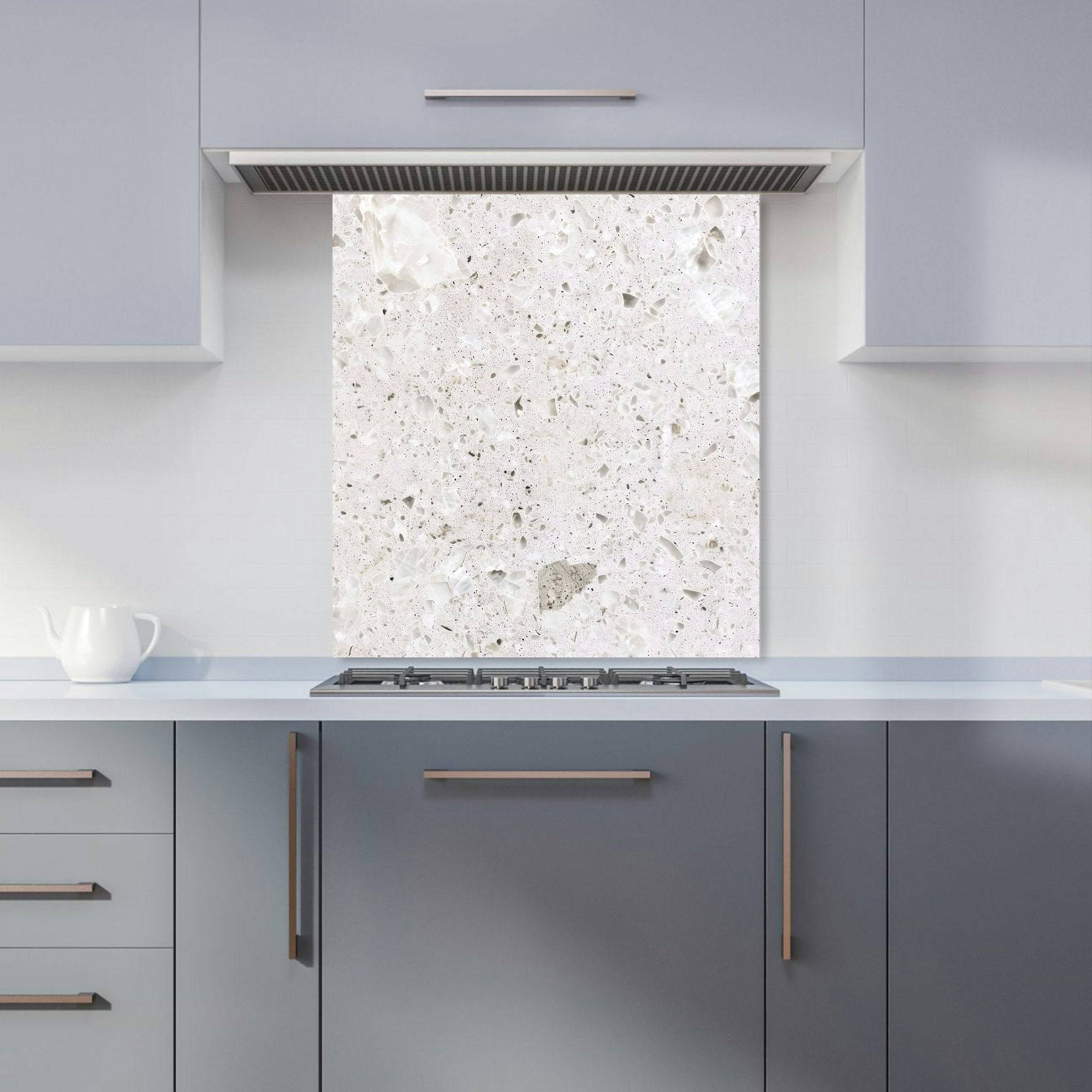 Warren Reed Designer Off Grey Quartz Effect Kitchen Splashback W600mm x H650mm Splash Guard