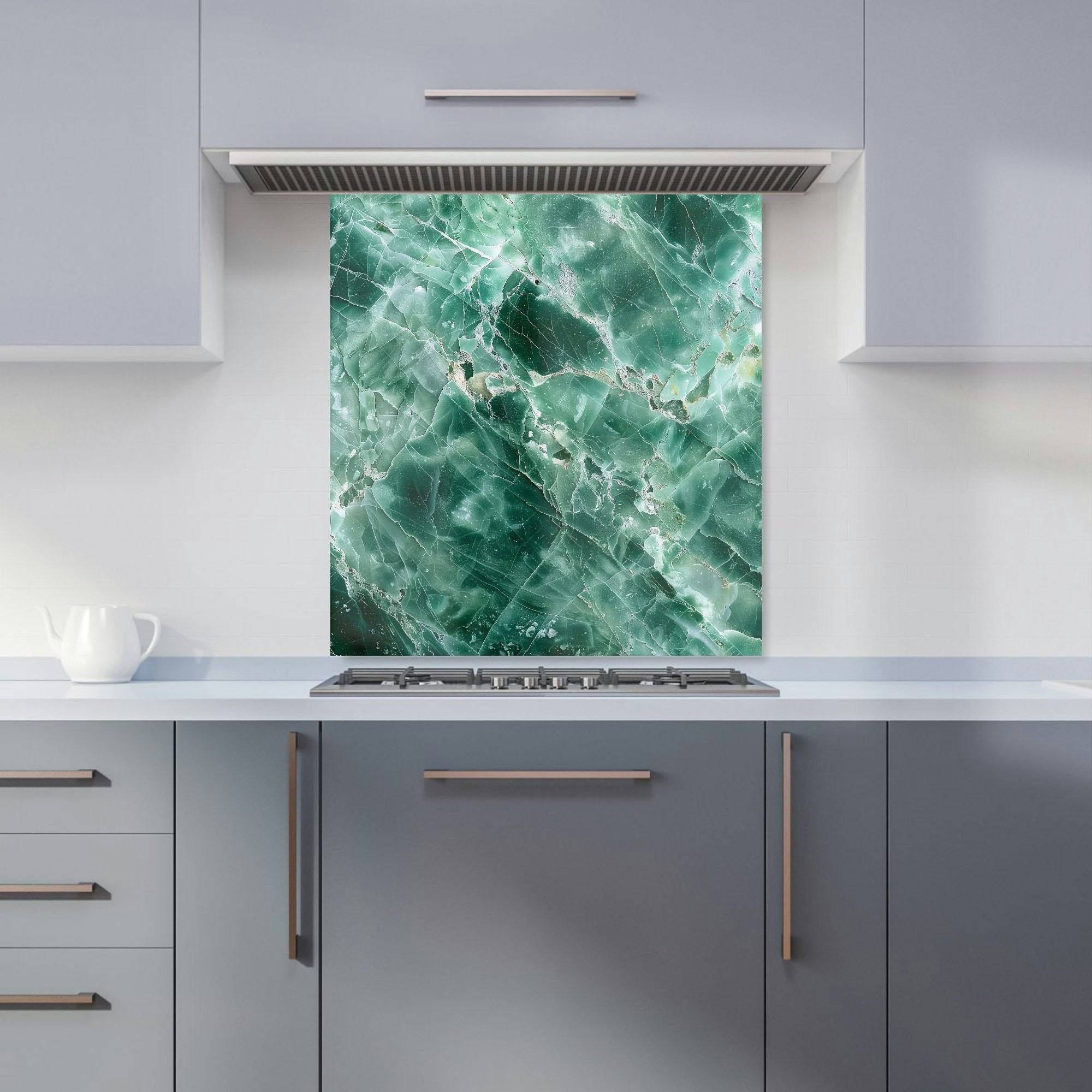 Warren Reed Designer Light Green Quartz Effect Kitchen Splashback W700mm x H650mm Splash Guard