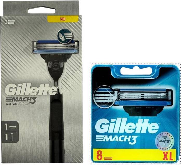 Gillette Mach3 Design Edition Razor 8 Blades