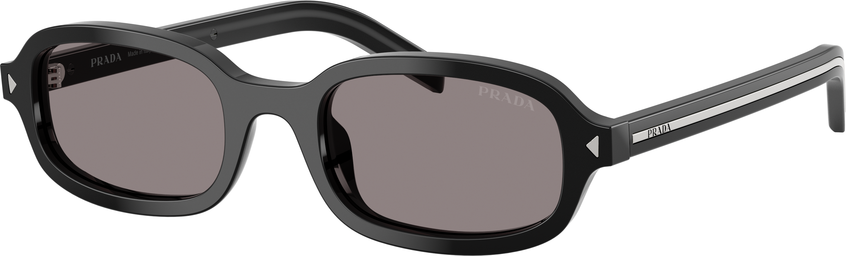 Prada PR D06S Solbriller Acetat Rund - Sort Grå