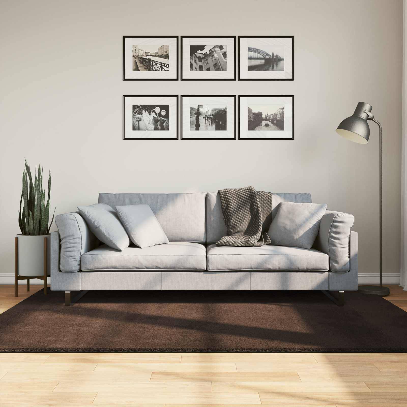 vidaXL Area Rugs Rectangular Huarte 200 x 140 cm Brown
