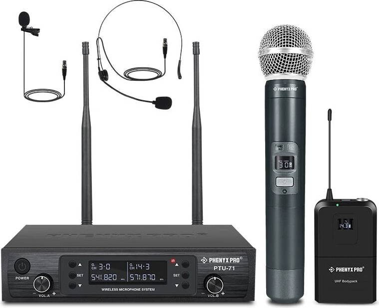 Phenyx Pro Dual Channel Wireless Microphone System