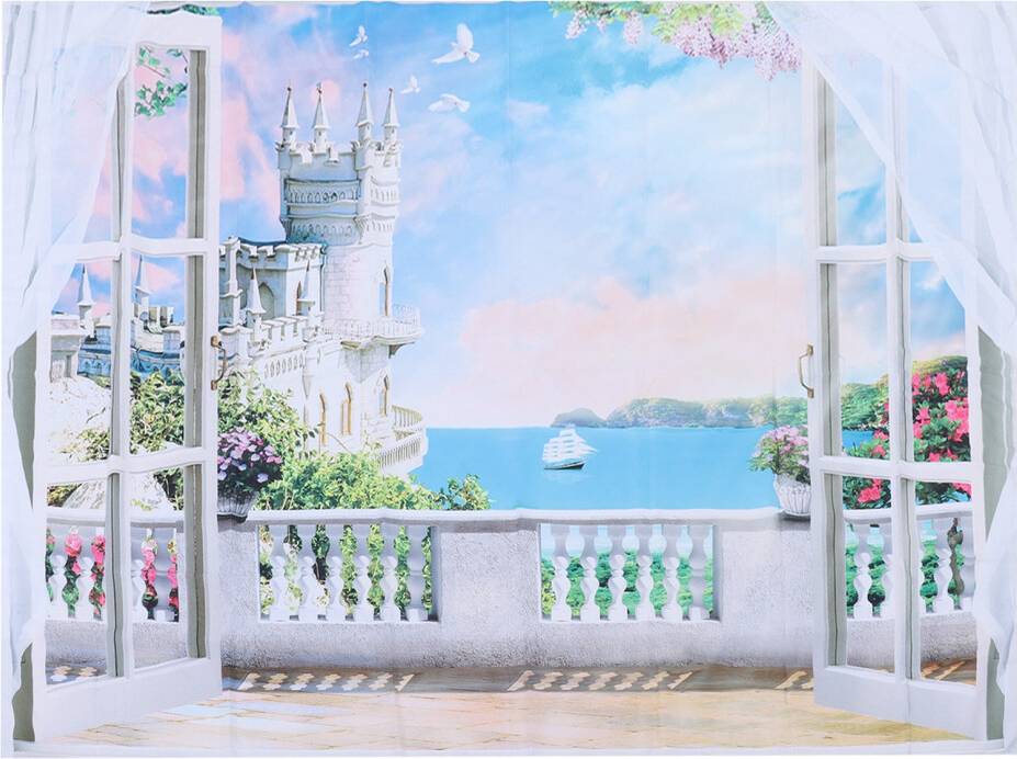 Fantasy Castle Backdrop Polyester Fabric