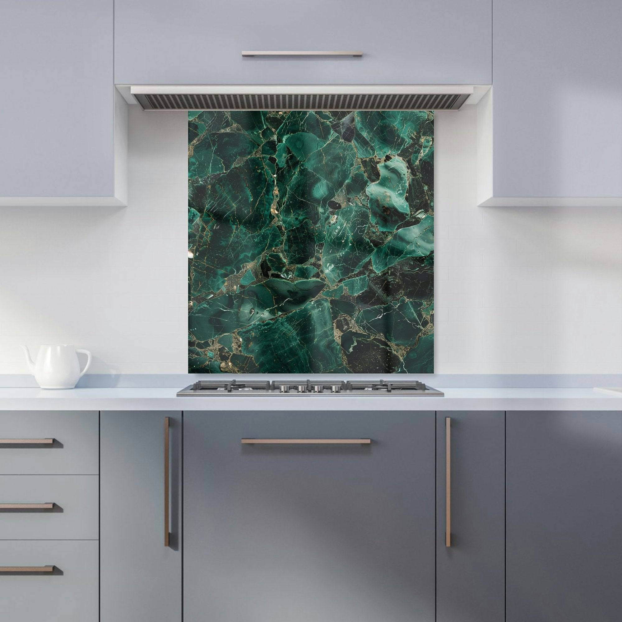 Warren Reed Designer Green Quartz Effect Kitchen Splashback W700mm x H650mm Splash Guard