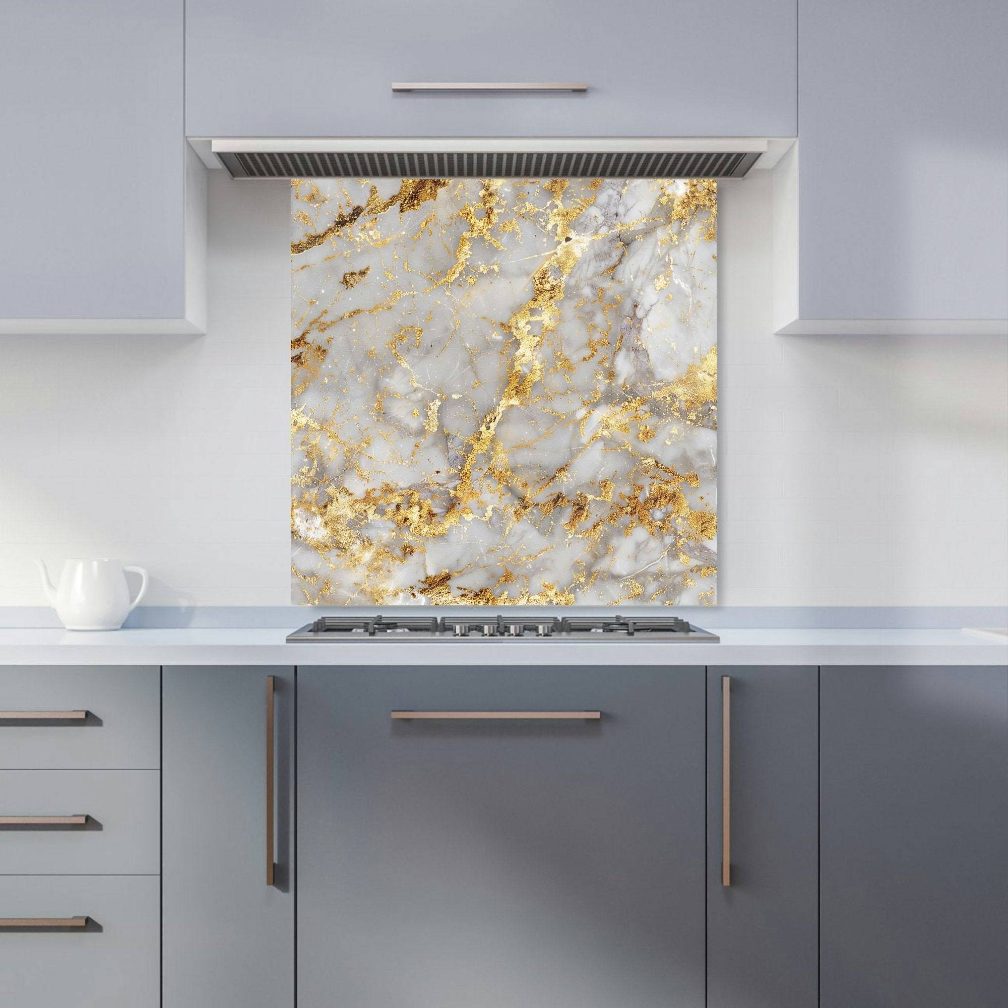 Warren Reed Designer Gold Quartz Effect Kitchen Splashback W600mm x H600mm Splash Guard