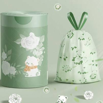 150pcs Ordinary Kitchen Garbage Bags With Panda Patterns