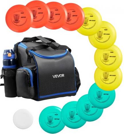 VEVOR Disc Golf Set 12 Scheiben mit Putter, Mid Range, Driver