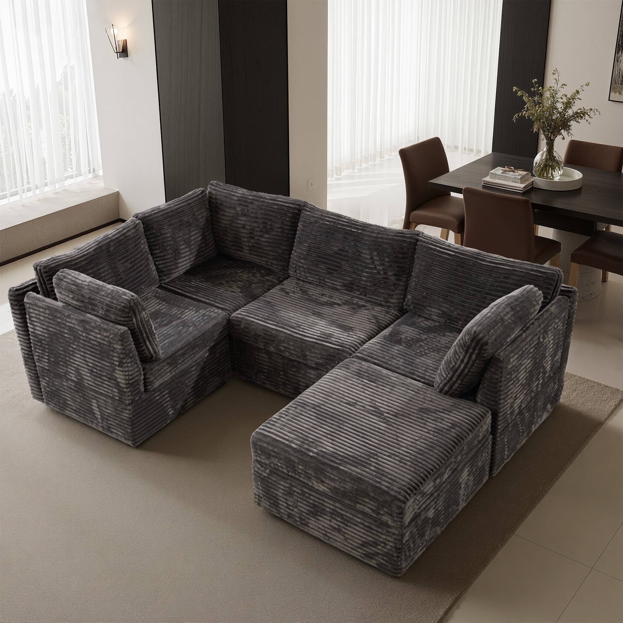 Corner modular sectional sofa Toject 98 Inch Modular Sectional Couch Sofa