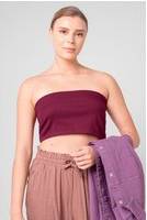 Enorsia Ribbed Tube Top - Red
