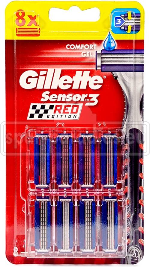 Gillette Sensor 3 Red Edition Rasierklingen 8er Pack