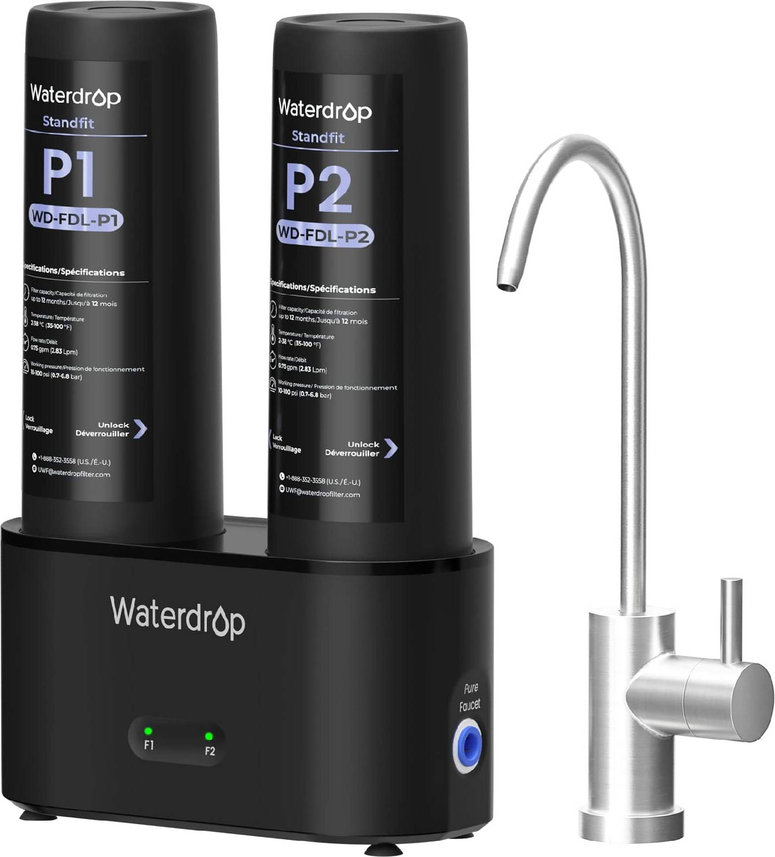 Sink water filter system Waterdrop DLG-P Under Sink Water Filter System