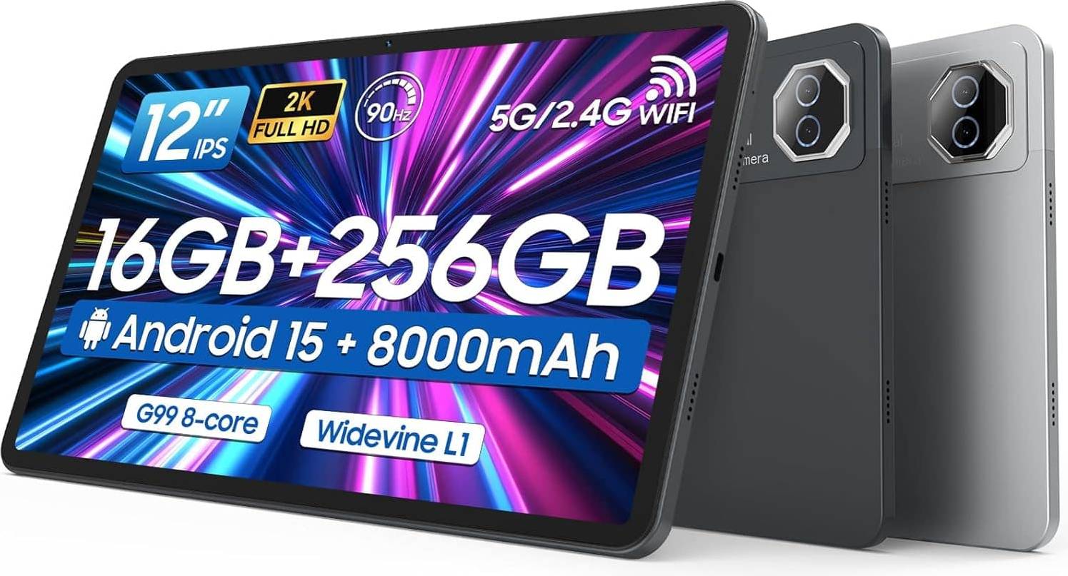 12" tablet Feonal Tablet 12 Inch Android 15 16GB RAM 256GB ROM