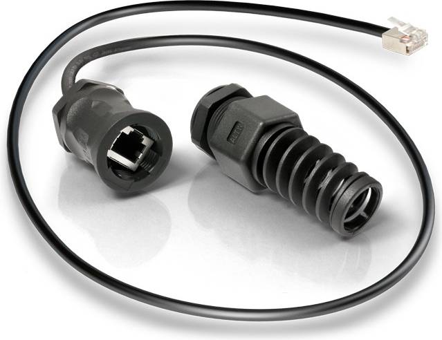 QRJ45-L 0.38 m RJ-45 Sort