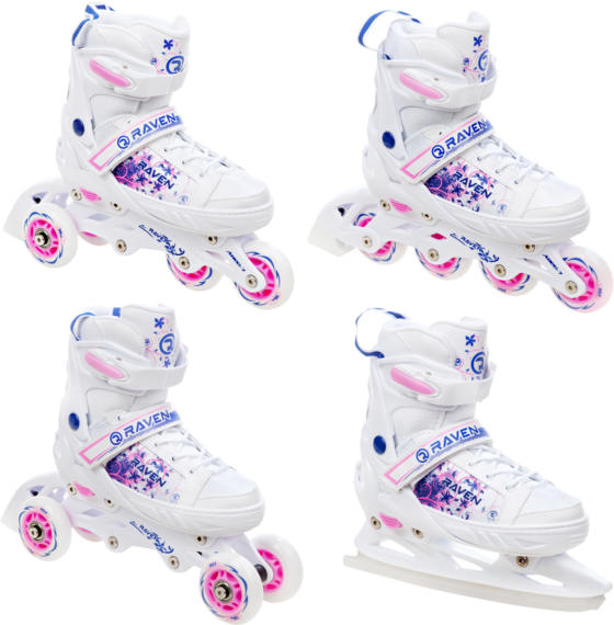 Raven 4in1 Meia Inlines Vit Rosa