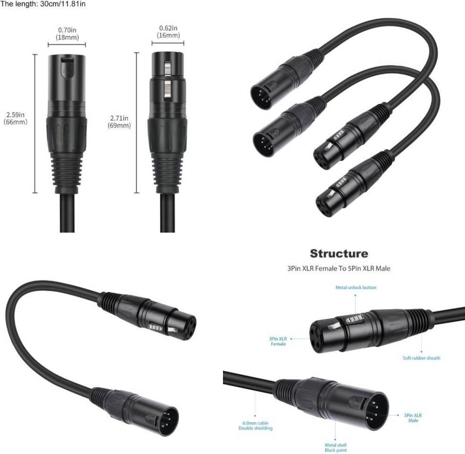 5Pin To 3Pin Auditory Connection Cable