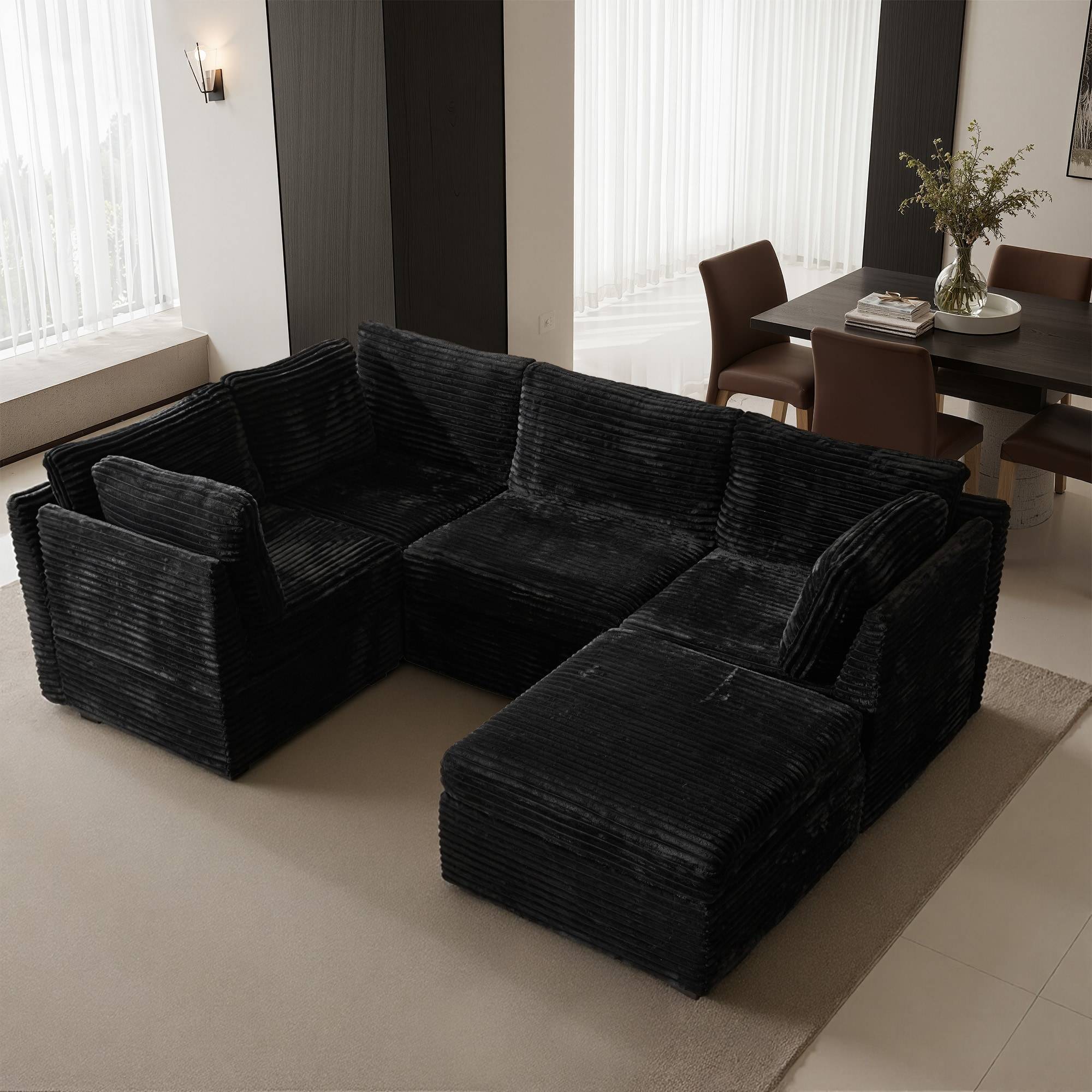 Corner modular sectional sofa Toject 98 Inch Modular Sectional Couch Sofa