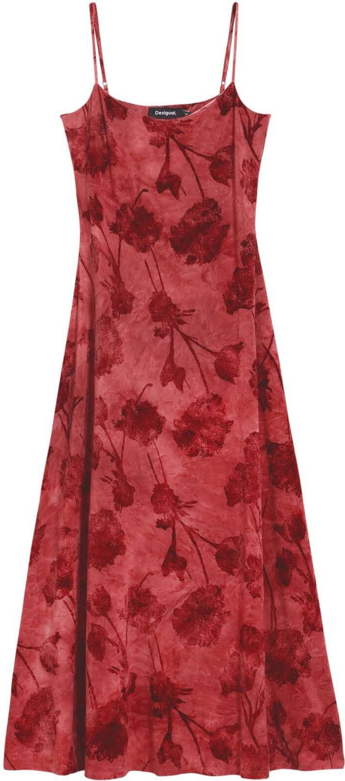 Desigual Robe À Bretelles À Fleurs - Rouge
