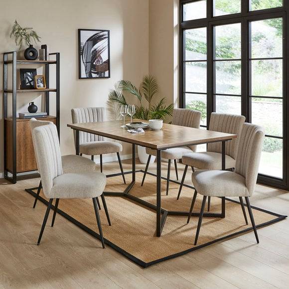Dunelm Brayden 6 Seater Rectangular Dining Table