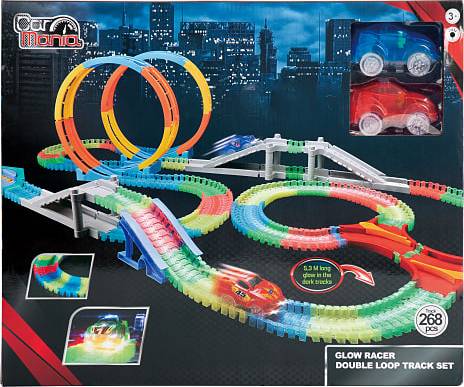 Car Mania Selvlysende Double Loop Racerbane