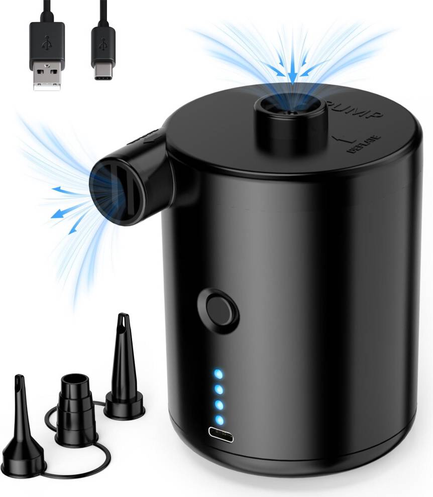 Electric Air Pump For Inflatables Rechargeable Portable