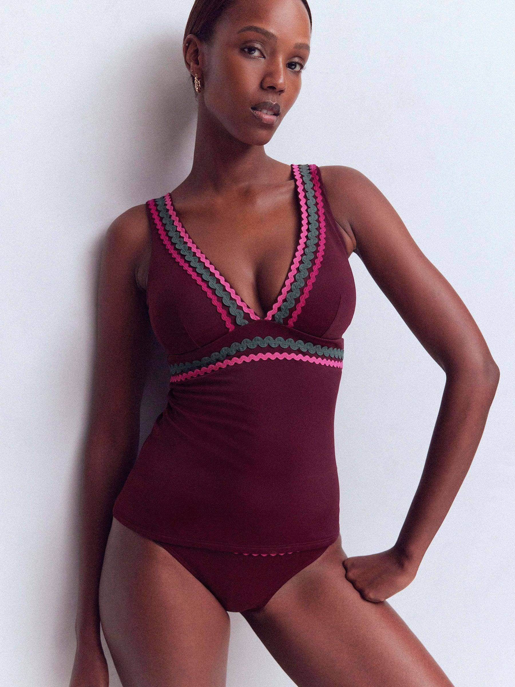 Porto Ric Rac Tankini Top - Brown