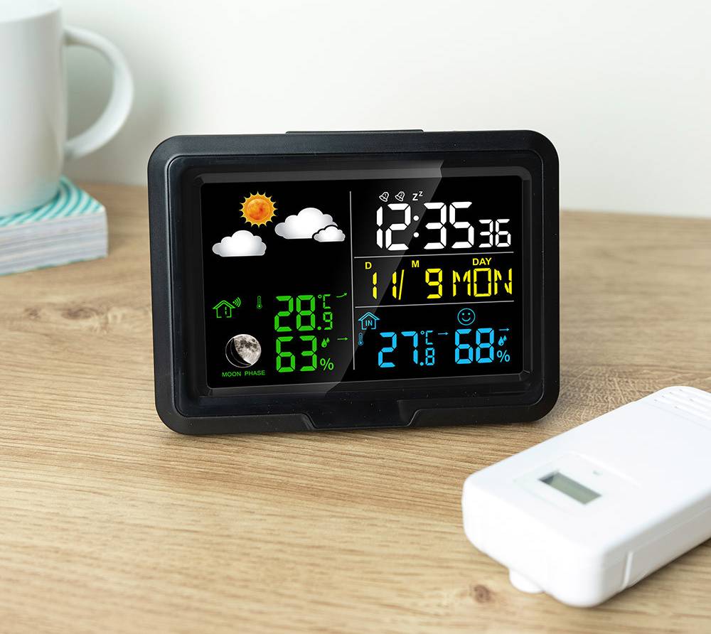 Menkind RED5 LED Weather Station With Wireless Sensor