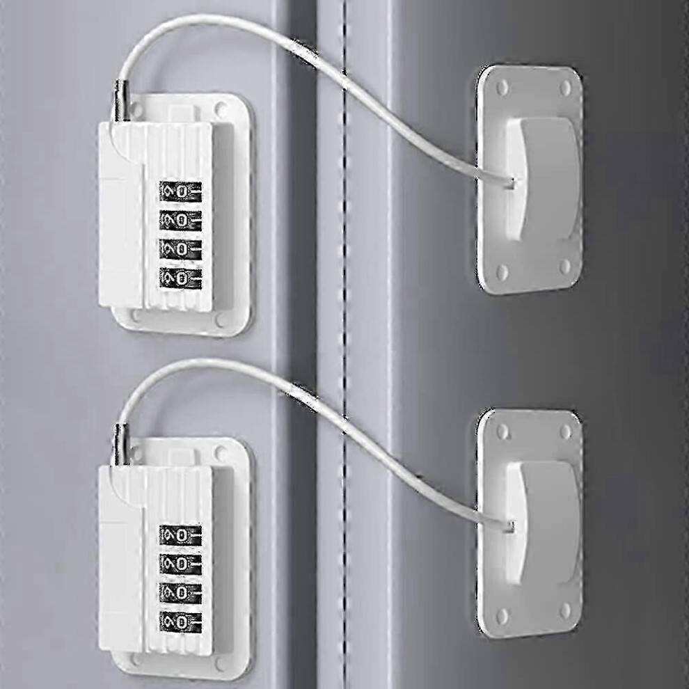 2 Pack Adhesive RV Refrigerator Locks