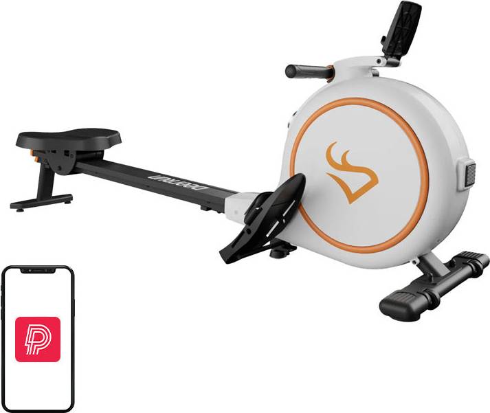 DeerRun RW600 Magnetic Rowing Machine - White
